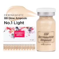Korean Glow No.1 Light Dermawhite Ampoule Skin Cream Meso White Brightening Serum Natural Nude BB Face Foundation Essence 12Pcs