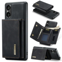 Fashion Magnetic 2 in 1 Wallet Card Slots Phone Case For Sony Xperia 10 V Xperia 5V Xperia 1V Mobile Phone Protective Cover