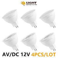 4PCS LED Spotlight MR16 GU5.3 low pressure AC/DC 12V 3W-7W Replace 20W 50W 100W halogen lamp for downlight kitchen