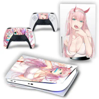 girls Anime PS5 Standard Disc Skin Sticker Decal Cover for PS5 Console and Controllers PS5 Skin Sticker #2537