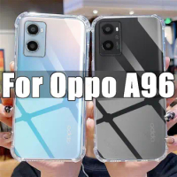 Clear Phone Case for Oppo A96 TPU Transparent Case for Oppo A 96 6.59" CPH2333 Shockproof Anti-scratch Covers