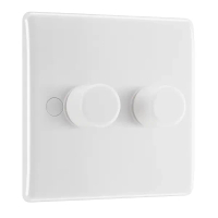 BRITISH GENERAL - Nexus 系列 - 光暗調較 (雙掣) 雙控開關 882 白色