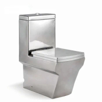 Silver toilet creative personality art bar water closet super swirl color One Piece