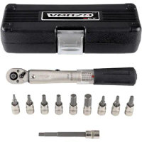 Venzo Bicycle Bike 1/4 Inch Driver - Torque Wrench Allen Key Tools Socket Set Kit 2-24Nm - Small Adjustable