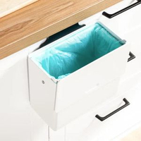 日本壁掛式廚房垃圾桶 滑蓋廚餘桶 家用廁所紙簍 收納好物- 3個裝【寬大口徑/封閉鎖味】 均碼