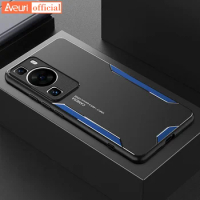 For Huawei P20 P30 Lite P40 Pro P10 Plus Phone Case Aluminum Metal Case For Huawei P50 P60 Pro P60 Art Silicone Protection Cover