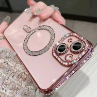 เคสใสเพชรคริสตัล ดีไซน์หรูหรา เข้ากันได้กับ iPhone 15Plus, 11, 12, 13, 14, Pro Max