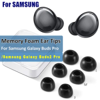 For Samsung Galaxy Buds 2 Pro Memory Foam Ear Tips Earbuds Replacement Tips Noise Reduction Sponge Ear Plugs Pads Ear Caps Cases