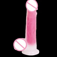 luminous Jelly Dildo Realistic Penis Suction Cup Dildo Big Dick Female Masturbator Clitoral Stimulator Lesbian Sex Toy For Women