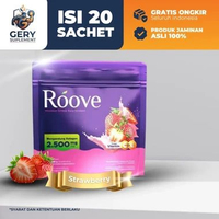 Roove Collagen Drink Strawberry 20 Sachet - Rovee kolagen colagen Rasa Strawberi