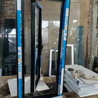 jendela aluminium lebar 40x tinggi 120cm paket lengkap kusen engsel handel dan kaca