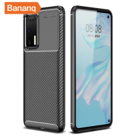 Bananq Carbon Fiber Shockproof Case For Huawei P60 Mate 50 Nova 8i 9 SE Pro Cover For Honor 50 60 SE X20 Magic 3 Pro 4 Ultimate