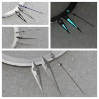 NH35 Pointer Mechanical Watch Triangle Needle NH36 Ice Blue Luminous Needle Modified Watch Water Ghost Blue Green Light BGW9 DIY