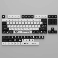 XDA Keycap Customized Personalized Cute Keycap Hot Sublimation PBT Black white for Cherry Mx Mechanical Keyboard