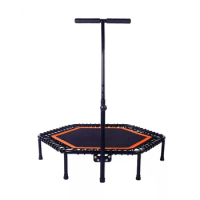 Indoor fitness trampoline Safety Round Jumping bed Trampoline portable Fitness Jumping Bungee Trampoline for adult and kids