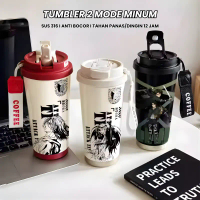 Tumbler Anime Kartun Attack On Titan SUS 316 Stainless Steel 500ml Portabel Anti Bocor Isolasi Panas