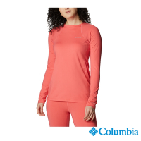 Columbia 哥倫比亞 女款 -保暖快排內著長袖上衣-橘紅 UAL67630AH / FW22
