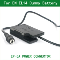 EP-5A DC Coupler Power Connector EN-EL14 Dummy Battery for Nikon D3100 D3200 D3300 D3400 D3500 D5100 D5200 D5300 D5500 D5600 Df