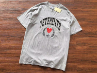 2023 Vetements cá heo in t Áo sơ mi nam nữ mùa hè chất lượng quá khổ VTM TEE Vetements đen trắng ngắ