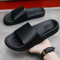 Sandal Slide Pria Wanita Sandal Slop Polos Upper Lock Bahan Full Karet Size 39-43