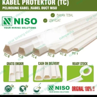 NISO Kabel Protector TC 1-6 Putih 1 Meter Bahan Tebal Lem Kuat Melindungi dari Tikus & Air Konslet L