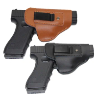 Tactical Pistol Hoslter Airsoft Guns Holster for Glock 19 Beretta M92 Cz75 Makarov Holster Leather With Clip Hunting Accessories