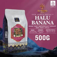 Kopi Arabika Halu Banana Honey 500 Gram Biji Dan Bubuk BUBUK SEDANG