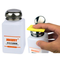 JAKEMY Alcohol Bottle 120/180ML with Stainless Steel Bottle Cap for Mobile Phone Repair Clean Anti Static Liquid Plastic