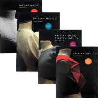 4 Books/Set Tomoko Nakamichi Pattern Magic Book Volume 1-4 Stretch Fabrics Clothing Cutting Design Teaching Book