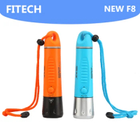 New FITECH F8 Charging Professional Diving Long Shots LED 800 Lumens XML T6 LED Flashlight can as can as Power bank