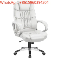 Leather High Back Office Chair Ergonomic Executive Office Chair Swivel Computer Desk Chair Lumbar Support Soft Cushioned