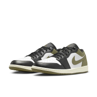 【NIKE】AIR JORDAN 1 LOW 男鞋 籃球鞋 黑/綠色-553558092-US 12