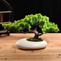 免運 公司貨 仿真花擺件 裝飾品 假花 盆栽 裝飾花藤 仿真植物小盆栽室內家居裝飾假花松樹綠植塑料擺件迎客松創意盆景