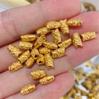 1pcs Pure 999 24K Yellow Gold Women 3D Lucky Fish Bead Pendant