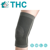 【THC】竹炭 矽膠 髕骨護膝 (穿戴式 護膝)