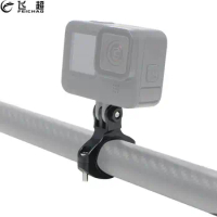 Aluminum Motorcycle Bike Handlebar Clamp O Type Roll Bar Mount Holder Bicycle Seatpost Clip for Gopro 10 9 8 7 6 Yi Sport Camera