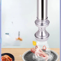 Korean style barbecue smoke pipe, commercial barbecue, retractable smoker, smoke exhaust, hard pipe