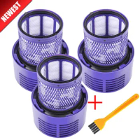 Washable Big Filter Unit For Dyson V10 Cyclone Animal Absolute Total Clean Cordless Vacuum Cleaner, Replace Filter