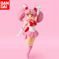 Original Bandai Shf Sailor Moon Chibiusa Action Figure Anime Color Kawaii Figurine Genuine Model Collectible Statue Toys