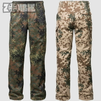 戰術褲 迷彩褲 工裝褲 男生長褲 德國進口德軍原品戶外叢林沙漠斑點戰術作戰工裝多袋直筒寬鬆長褲