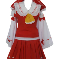 Cos Anime Hakurei Reimu Dress Cosplay Costume Halloween Uniform Outfits