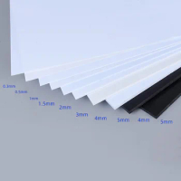 1Pcs White/Black ABS Plastic Board Model Sheet Material for DIY Model Part Accessories Thickness 1mm/1.5mm/2mm/3mm/4mm/5mm