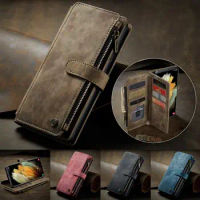 Card Pocket Wallet Case For Samsung Galaxy S21 Ultra S20 FE Cover Heavy Protective Case For Samsung Note 20 10 Plus S8 S9 S10