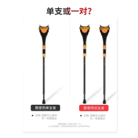 Lelaifu Arm Crutches Stable Folding Elbow Crutch Telescopic Crutches Portable Fracture Rehabilitation Crutches