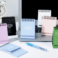 Lịch Mini 2026, Thiết Kế Morandi, Lịch Để Bàn Cầm Tay Lịch Bỏ Túi, Sử Dụng Trong Văn Phòng, Sáng Tạo