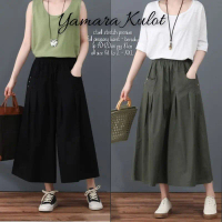 Celana kulot yamara terbaru/celana kulot jumbo pants korea style katun linen
