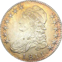 1811 United States 50 Cents ½ Dollar Liberty Eagle Capped Bust Half Dollar Cupronickel Plated Silver White Copy Coin