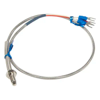 FTARB02 PT100 type M6 bolt head spring protected 0.5m high temperature metal screening cable RTD screw temperature sensor