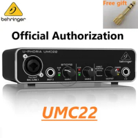 BEHRINGER UMC22 UM2 UMC202HD Microphone Amplifier Live Recording External Sound Card USB Audio interface