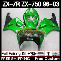 Body Kit For KAWASAKI NINJA ZX-7R ZX-750 1996 1997 1998 1999 107No.63 ZX 7R 750 7 R ZX750 ZX7R 00 01 02 03 Fairing gloss green